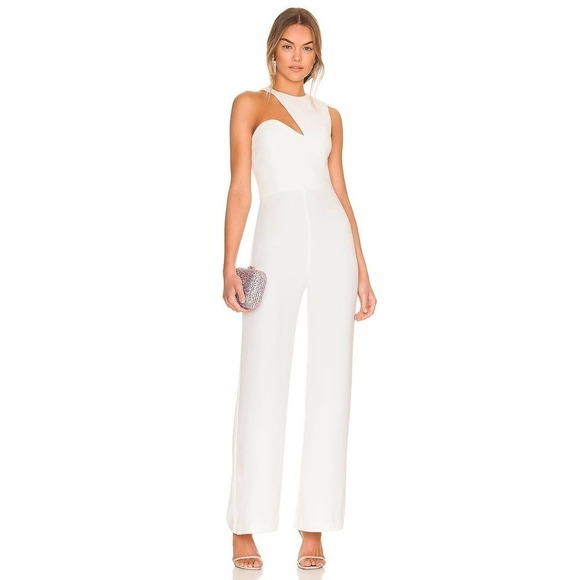 Amanda Uprichard Gilda Jumpsuit Back Zip Flawed Ivory S NWT